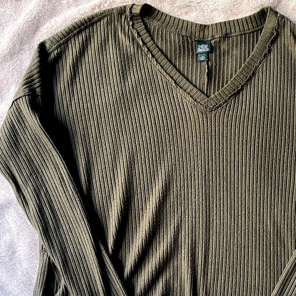 2/$20 ✨Wild Fable Ribbed Long Sleeve Top Olive Green Size XS - Picture 6 of 7